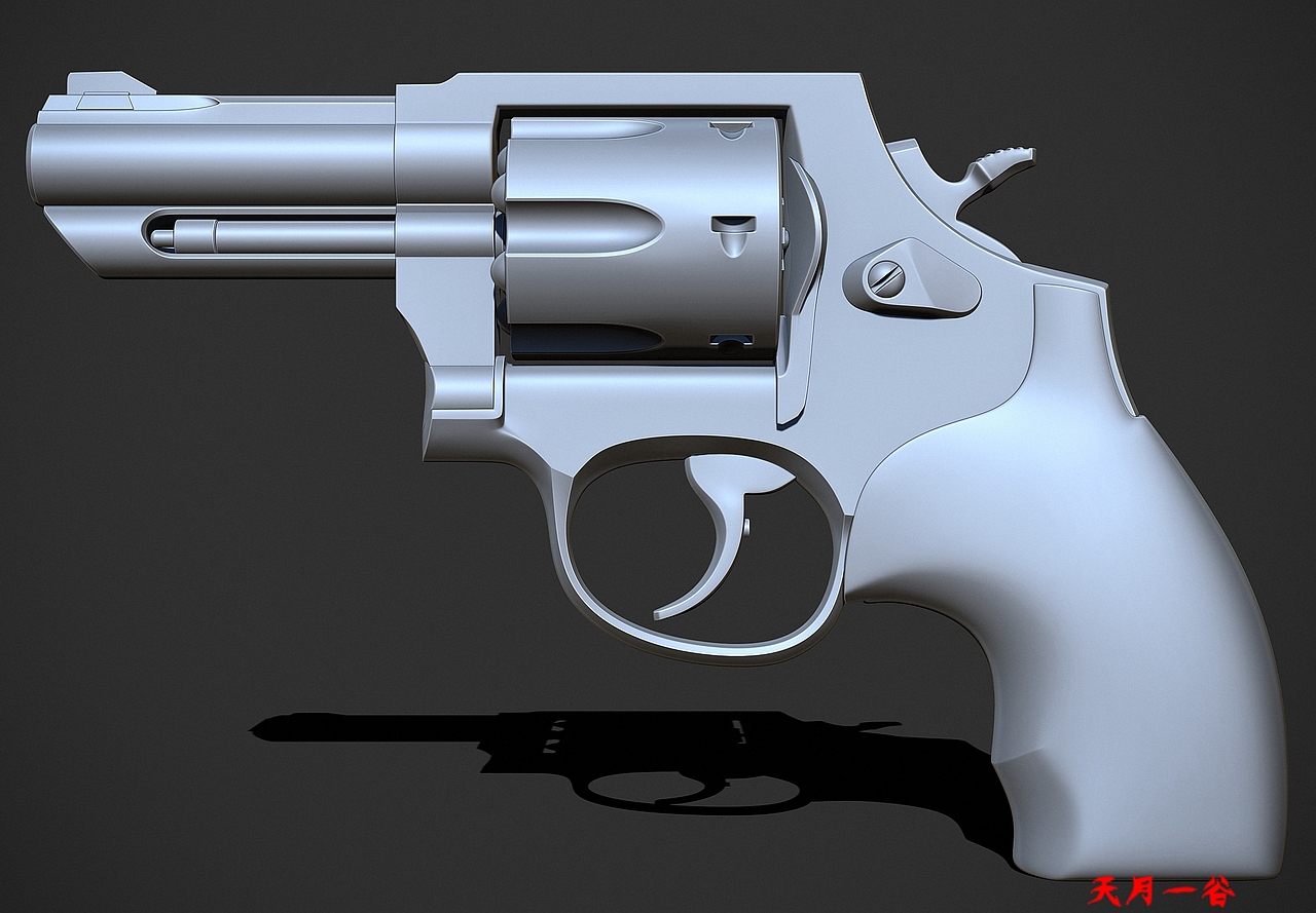 左轮手枪三维建模