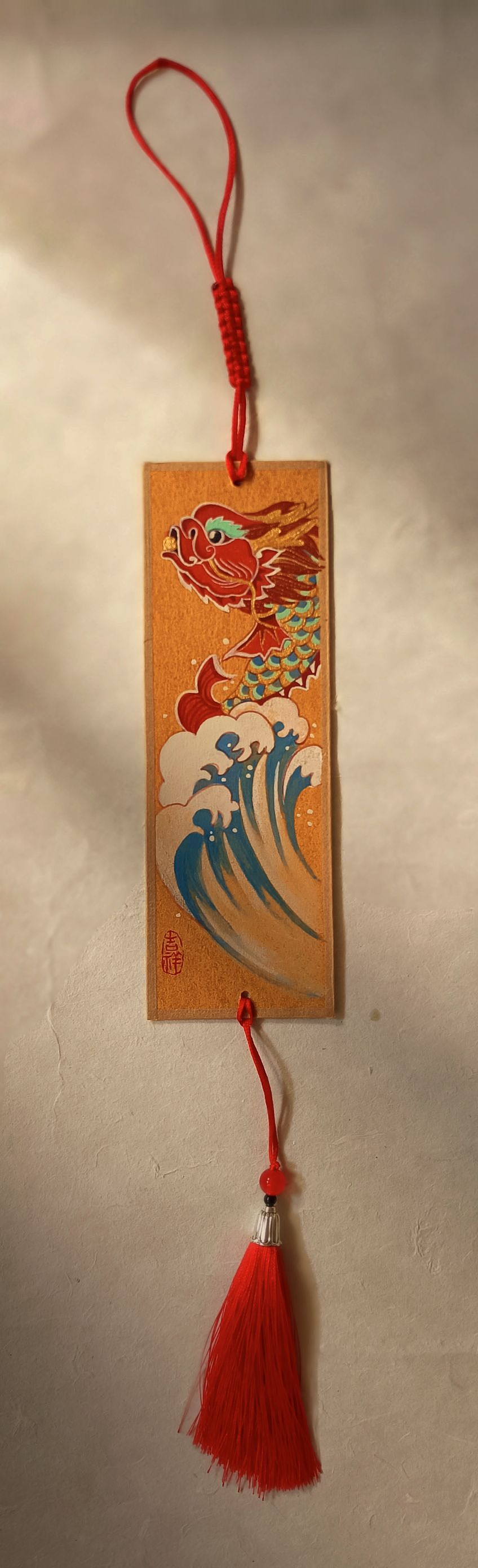 成功上岸！《鳌鱼》岩彩（图ZMzU2NDA5Njcy） - 绘画 - 站酷设计师啟偉岩彩原创素材 - 站酷ZCOOL