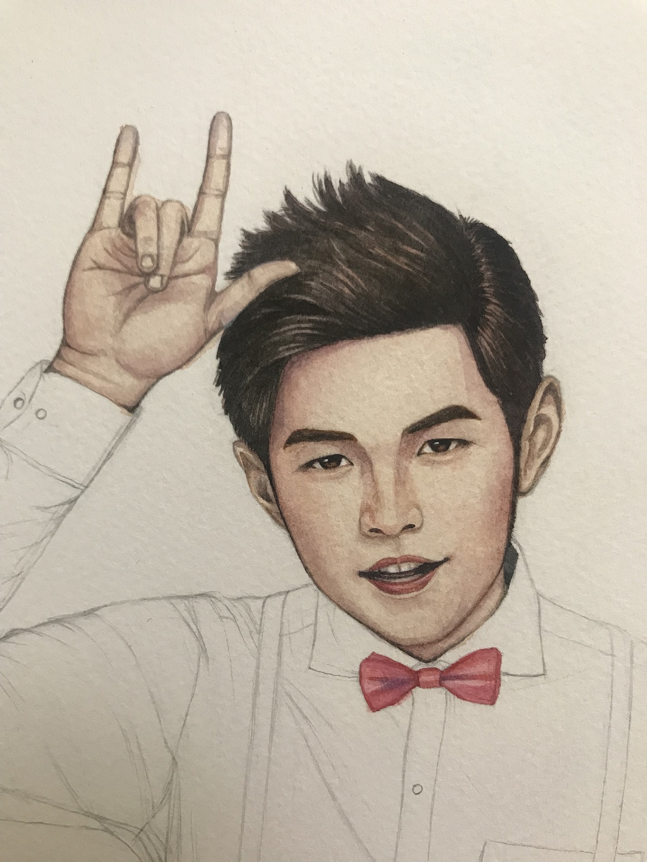 周杰伦水彩画像