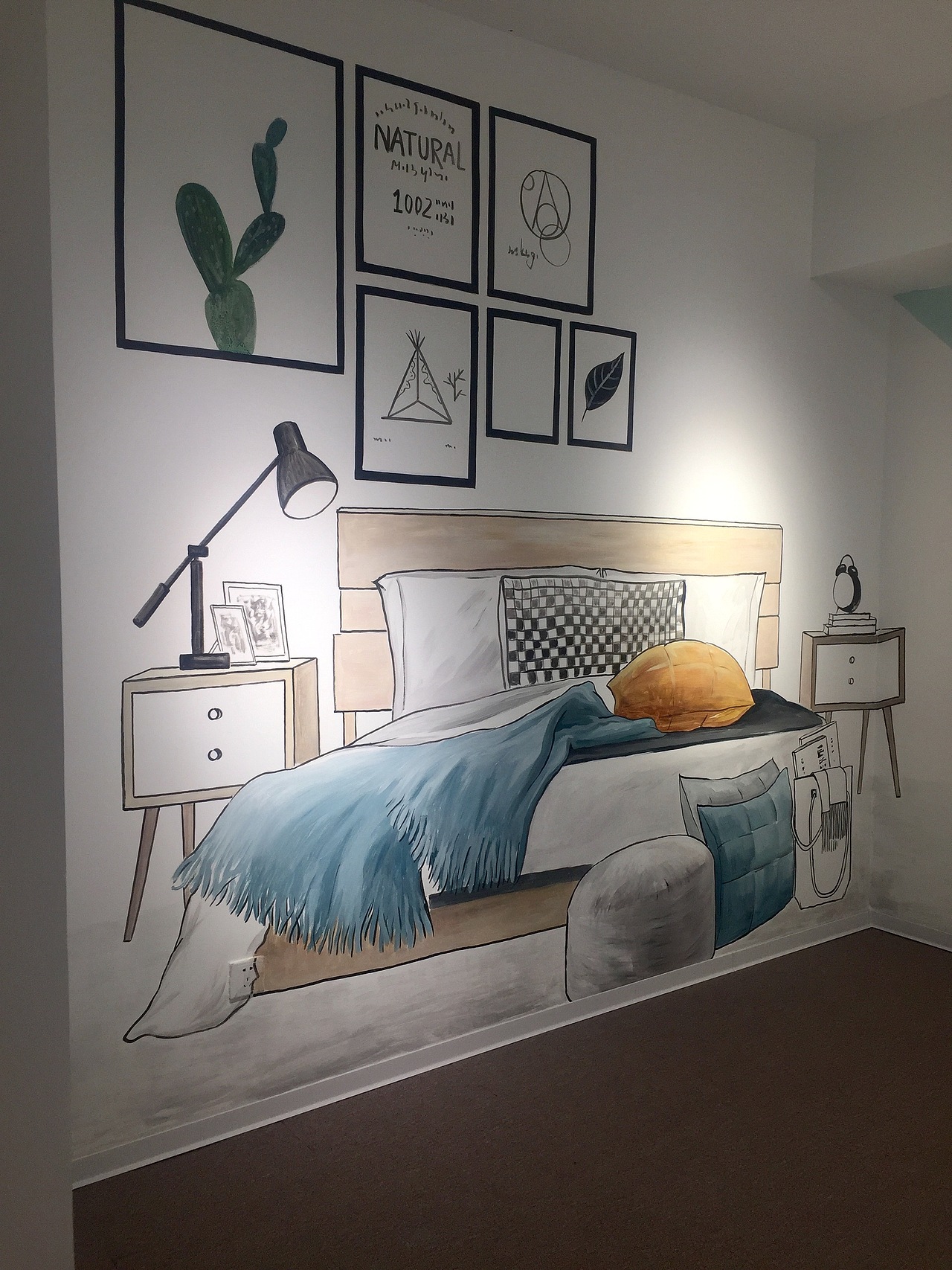 手绘清水样板间墙绘【孔雀城.悦未来2】