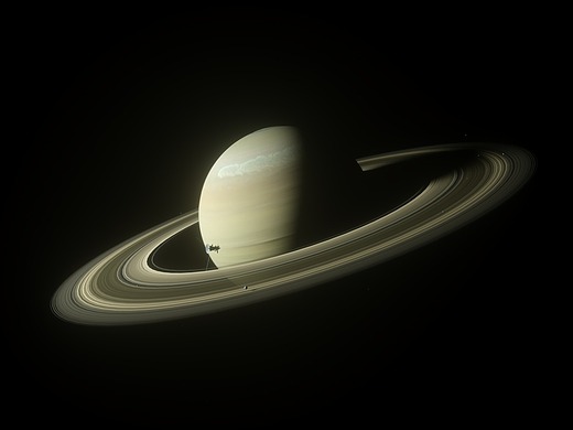 土星-卡西尼号  c4d oc渲染