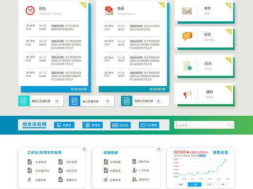 中国移动云OA平台各系统页面 