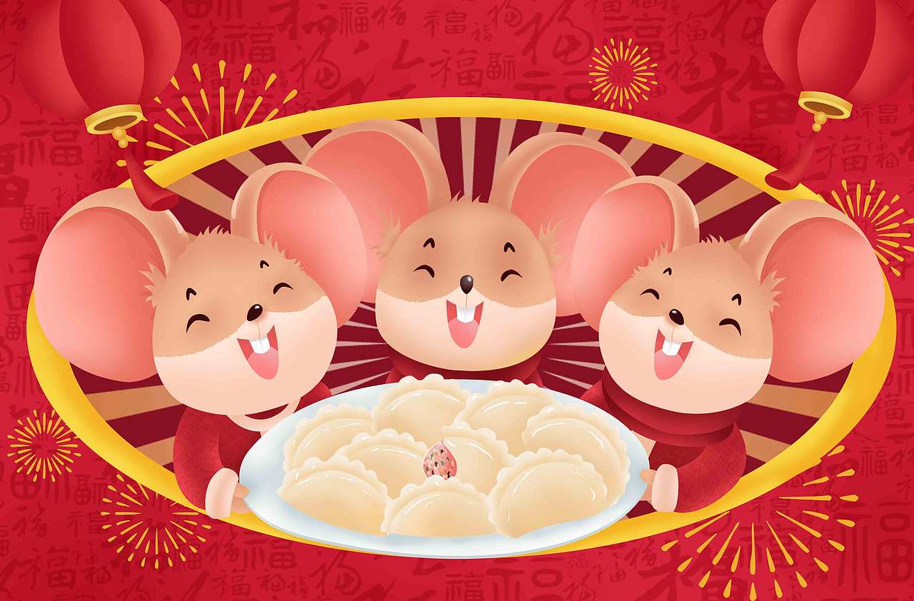 2020新年 鼠年形象 插画设计 插画-商业插画