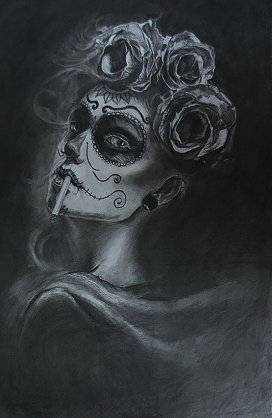 手绘素描手绘禁烟