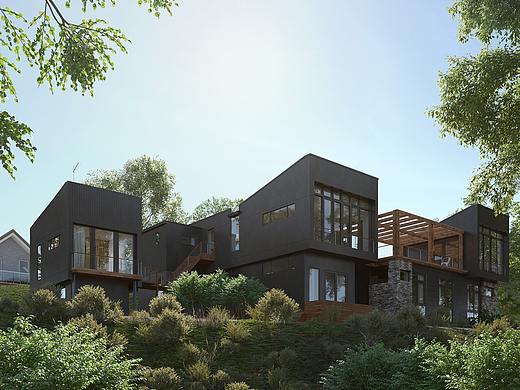 Pavilion house (exterior/interior) visualization