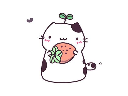 草莓猫动图制作