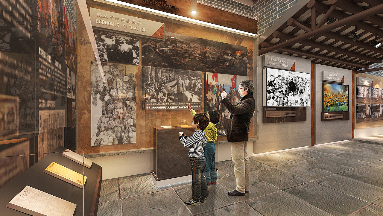 祠堂内历史展厅设计