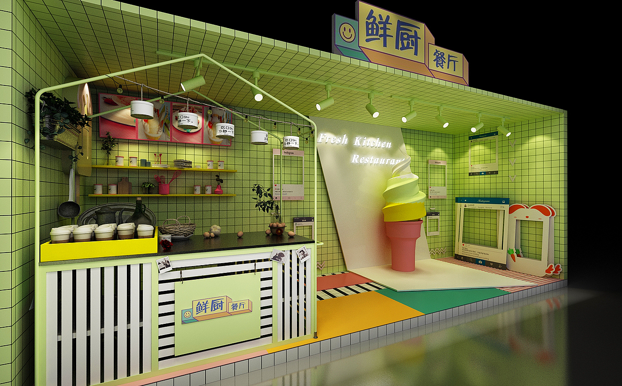 鲜厨餐厅 集装箱美陈