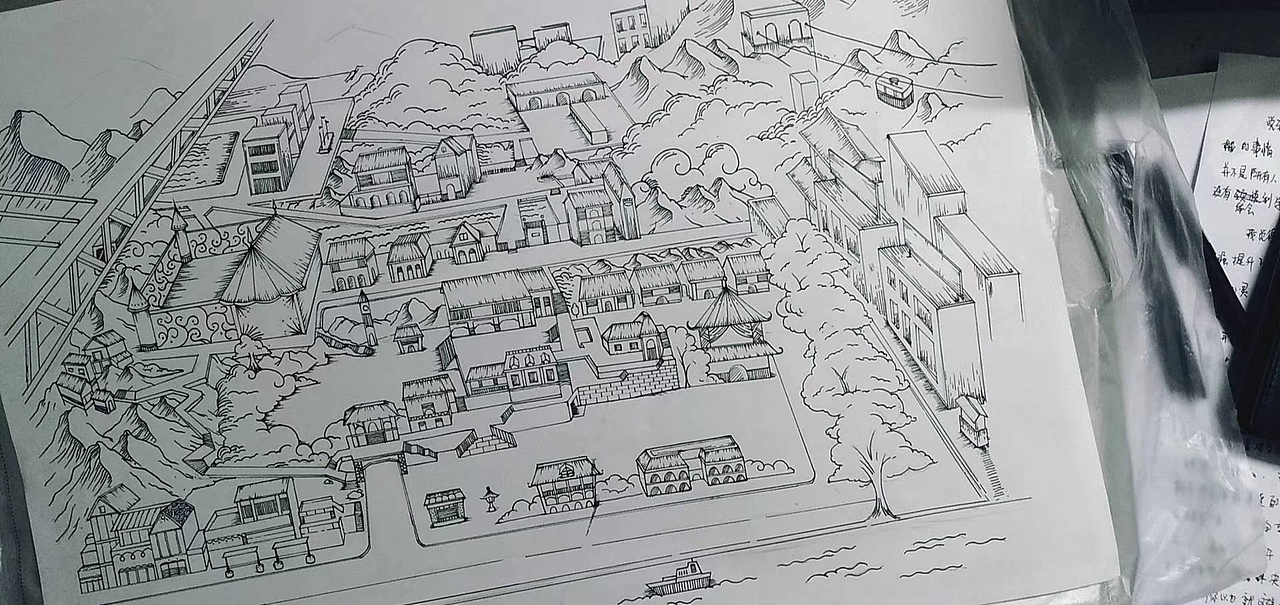 线描手绘（图ZMjQ2NDgyODQw） - 艺术插画 - 站酷设计师陆涛km原创素材 - 站酷ZCOOL