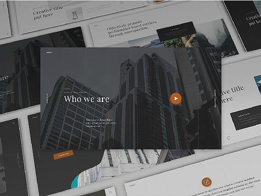 国外PPT模板免费下载-简约杂志风时尚品牌宣传画册