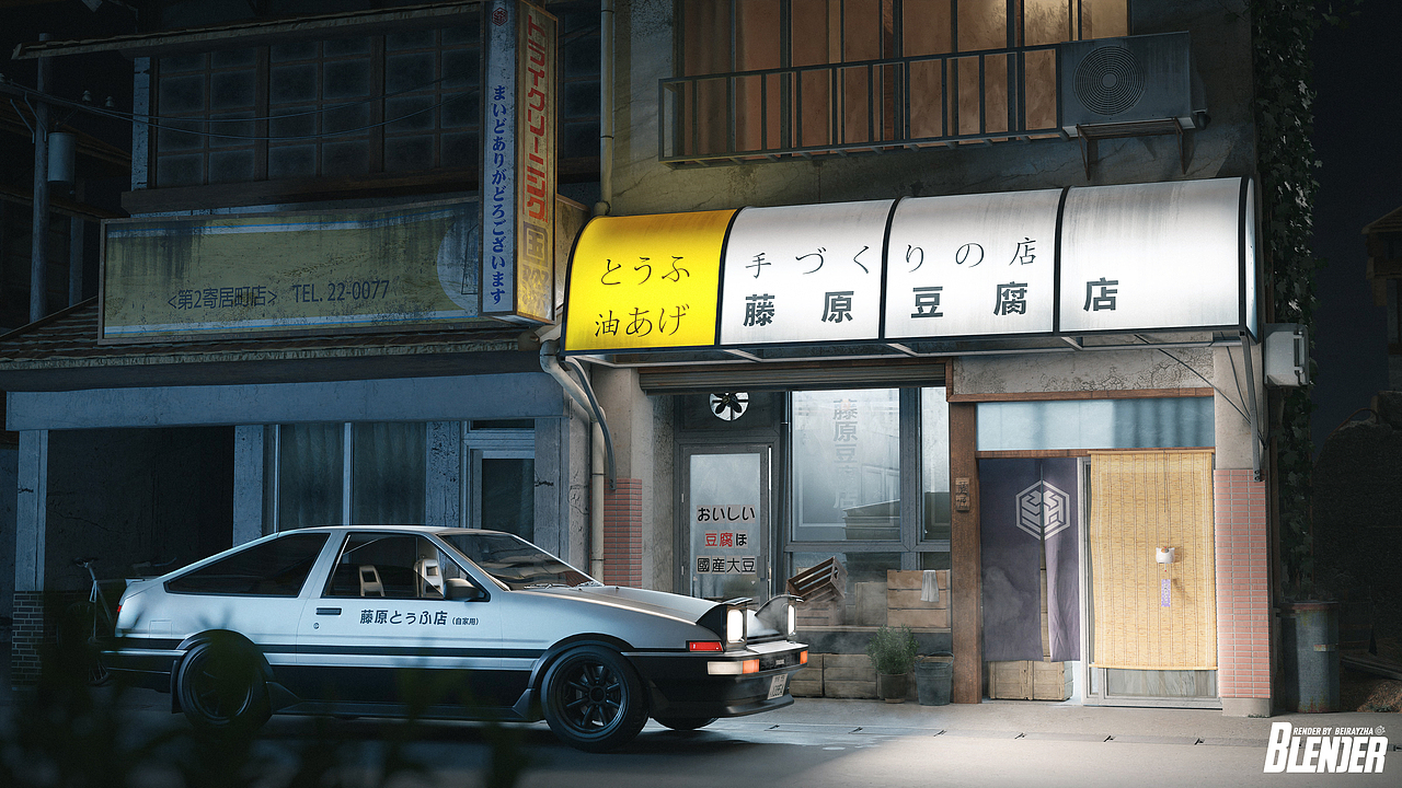 blenderbridge头文字d电影版场景练习修改