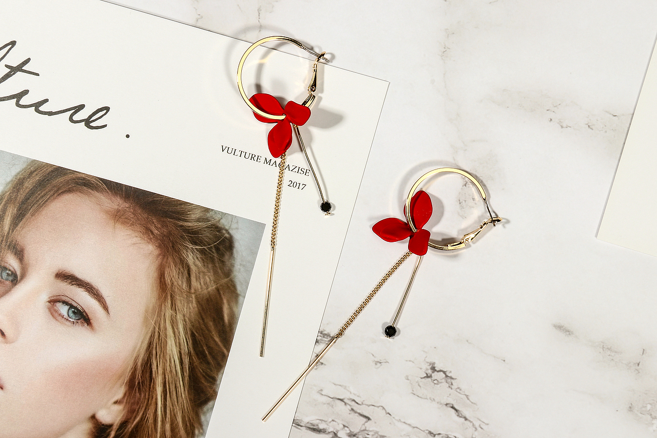 耳环室内杂志风摄影