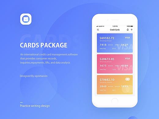 Cards Package App Design