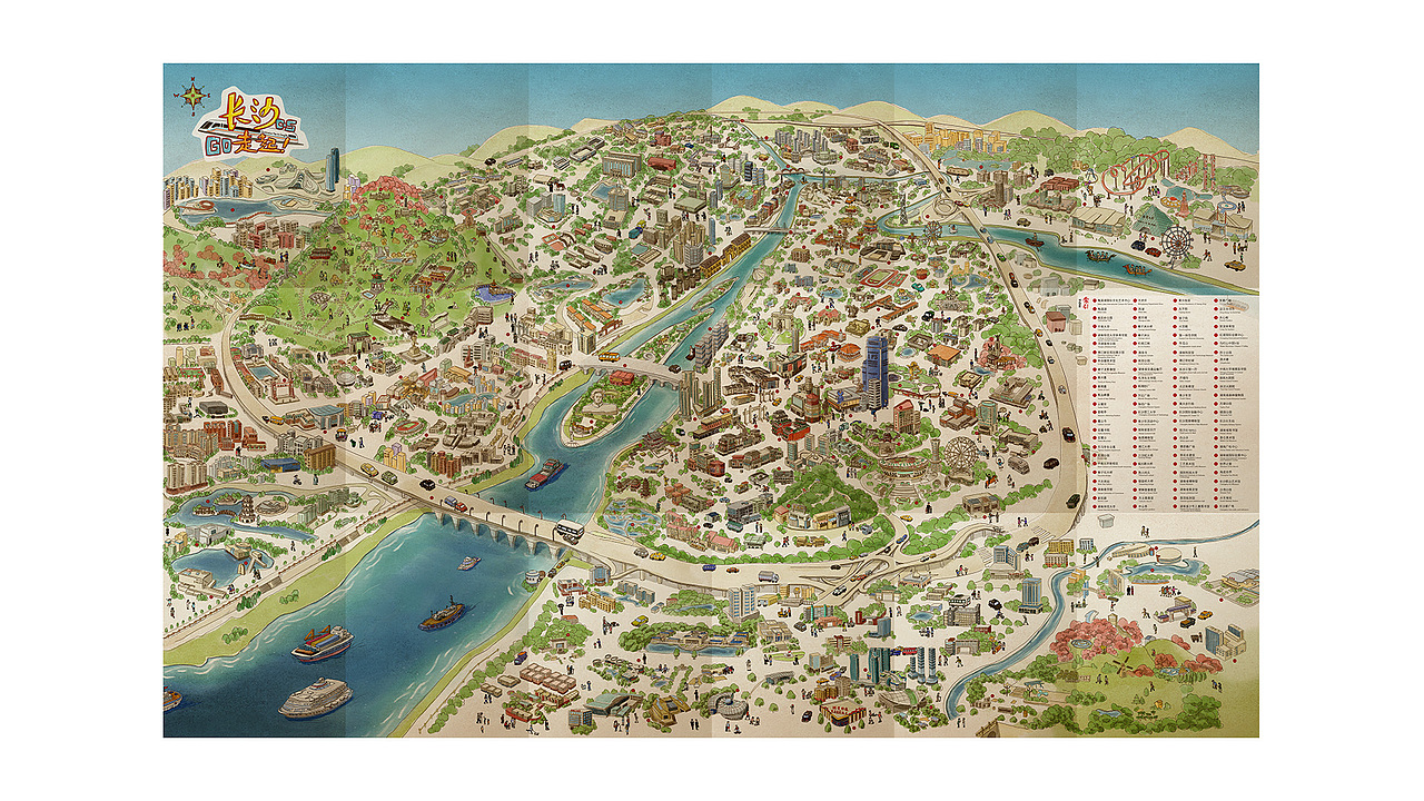 长沙地图/手绘长沙（图ZMjA0MDM4Njcy） - 商业插画 - 站酷设计师聂敦格原创素材 - 站酷ZCOOL