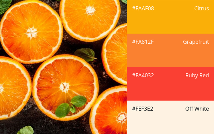 橙色对比色和互补色图片