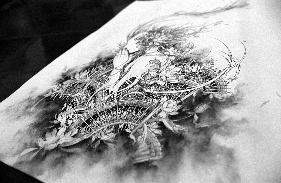 非花——妖妄修情，佛本渡心···（图ZNjc4NTc2NA==） - 商业插画 - 站酷设计师画师杉泽原创素材 - 站酷ZCOOL