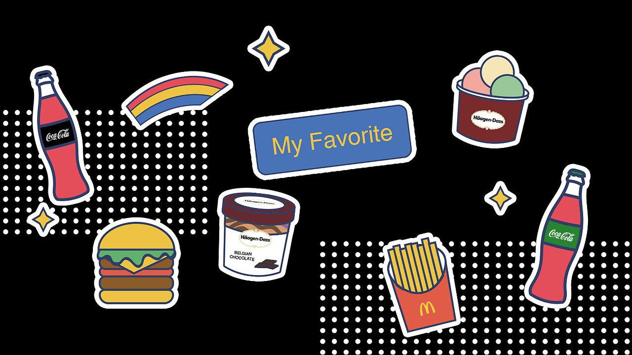 “My Favorite”Stickers（图ZMjA1NTg0NDUy） - 新锐潮流插画 - 站酷设计师Jincyya原创素材 - 站酷ZCOOL