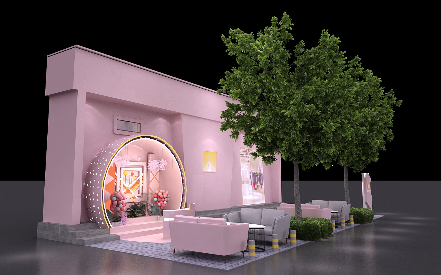 店面外展路演效果图设计