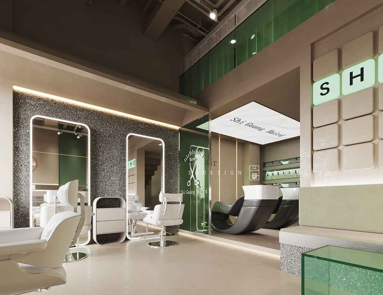 【三景装饰】网红侘寂风的时光美发