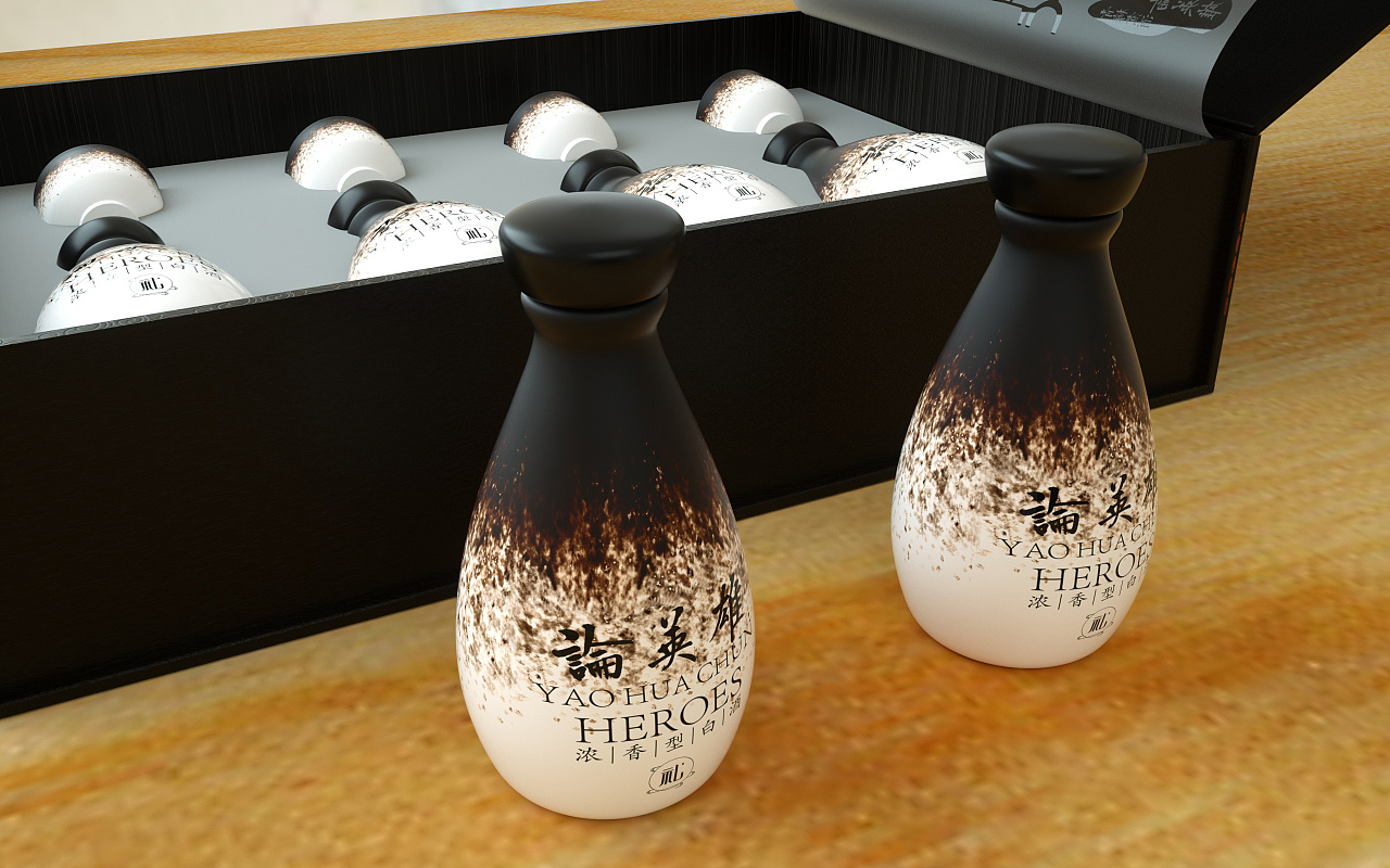 酒包装设计_酒瓶设计_白酒产品设计_姚花春酒业