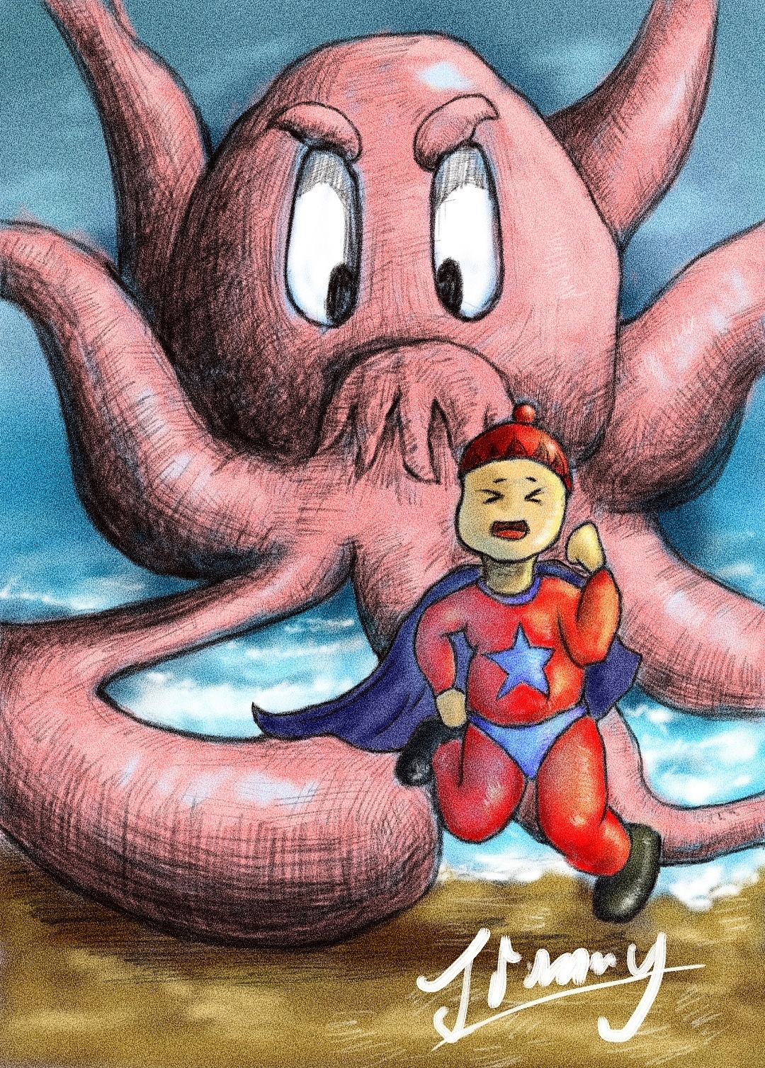 儿童插画绘本幻想怪物系列2