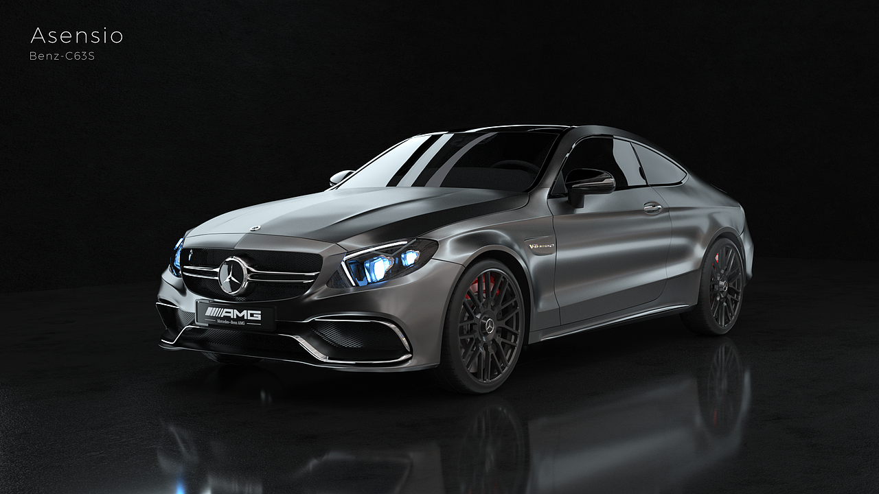 Benz-C63 S  | 建模加渲染 |