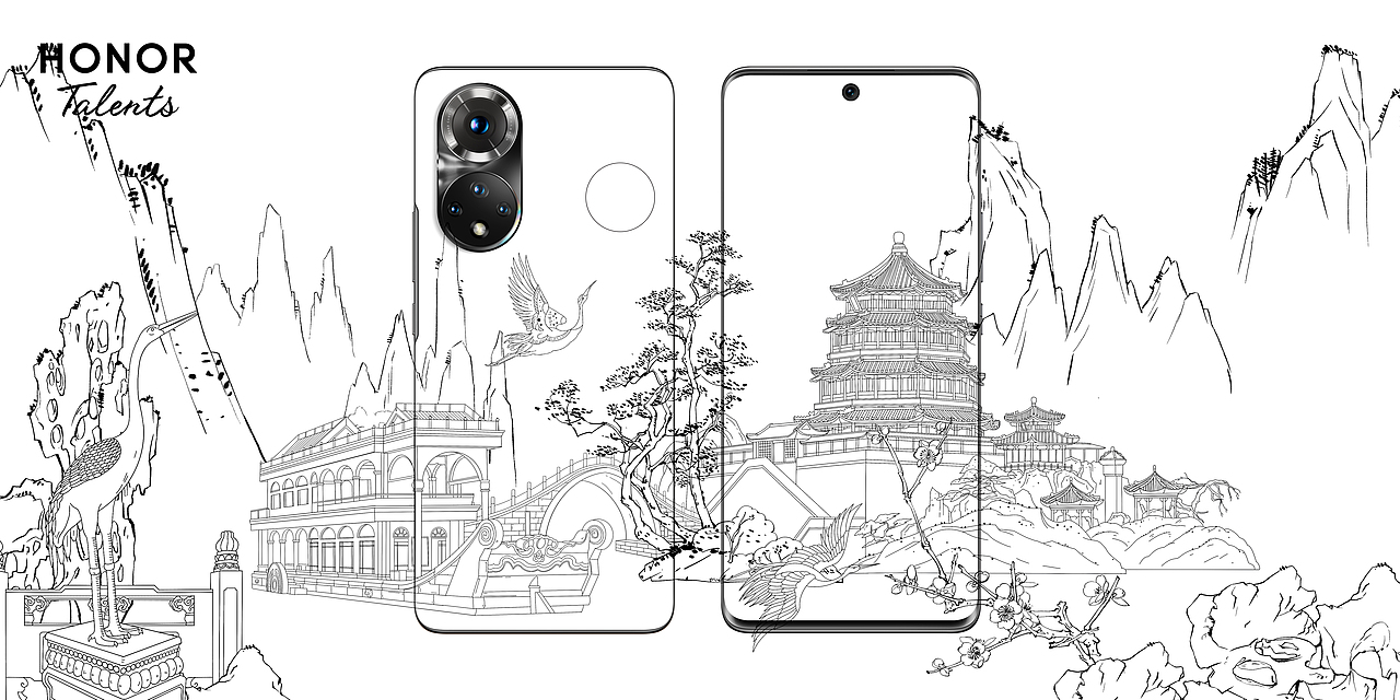 2020荣耀主题设计大赛——《颐和之冬》（图ZMjY4MjAyMzY4） - 商业插画 - 站酷设计师马良C原创素材 - 站酷ZCOOL