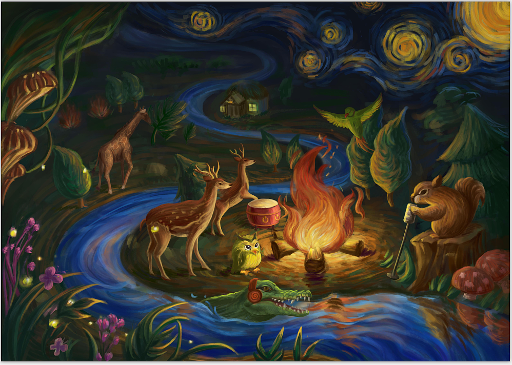 森林交响曲（图ZMTg4Mjg0Mzky） - 绘本 - 站酷设计师永恒的爱因斯坦原创素材 - 站酷ZCOOL