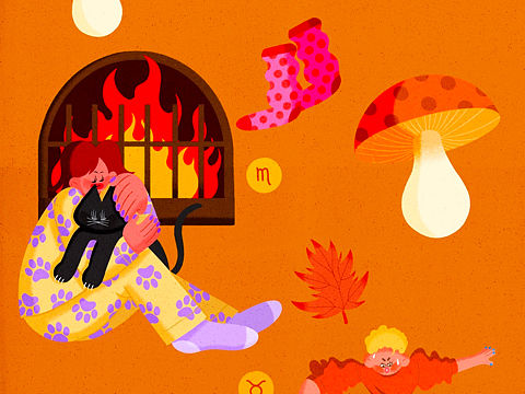 Mini芭莎11月冬日星座插画