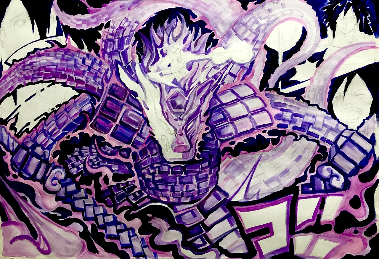 宇智波斑.尾兽&须佐（图ZMTk2MTY4Mzk2） - 绘画 - 站酷设计师陈老师打篮球原创素材 - 站酷ZCOOL