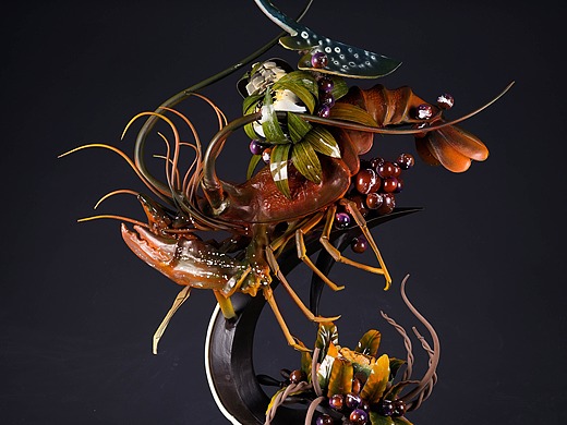 超级龙虾巧克力造型/海洋主题巧克力造型/巧克力雕塑