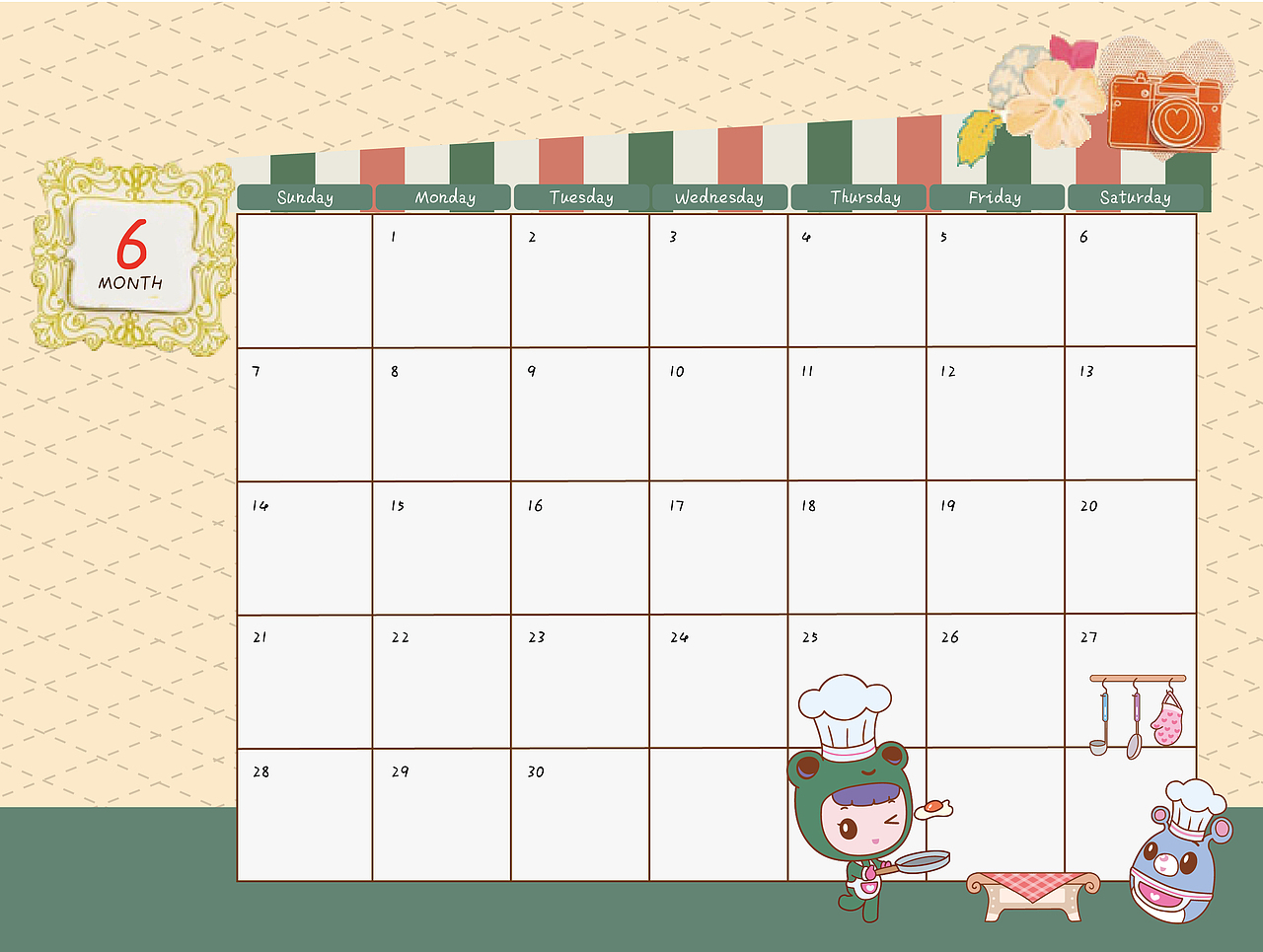 2015年卡通台历，角色是乐比悠悠