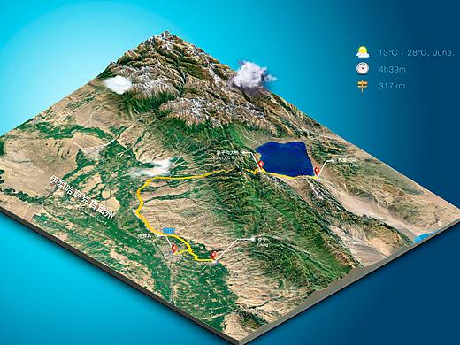 3D Map | Yining - Sayram Lake