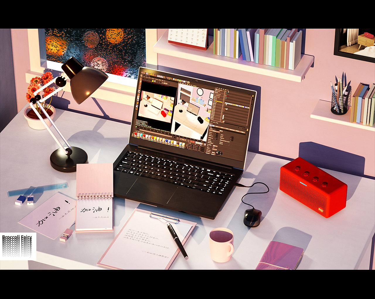 智能音箱天猫精灵三维建模及渲染（图ZMjYxODYzNTM2） - 产品 - 站酷设计师西兰花仙子的小宠原创素材 - 站酷ZCOOL