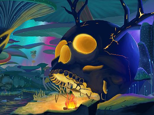 骷髅，小屋（个人主页-ZNTc2NDAyNTI=） - 创作习作 - 站酷设计师烎yin原创素材 - 站酷ZCOOL