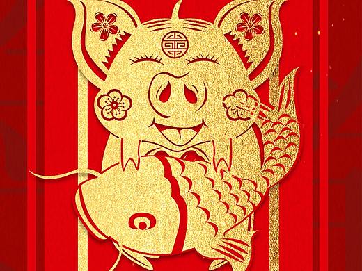 春节创意剪纸海报