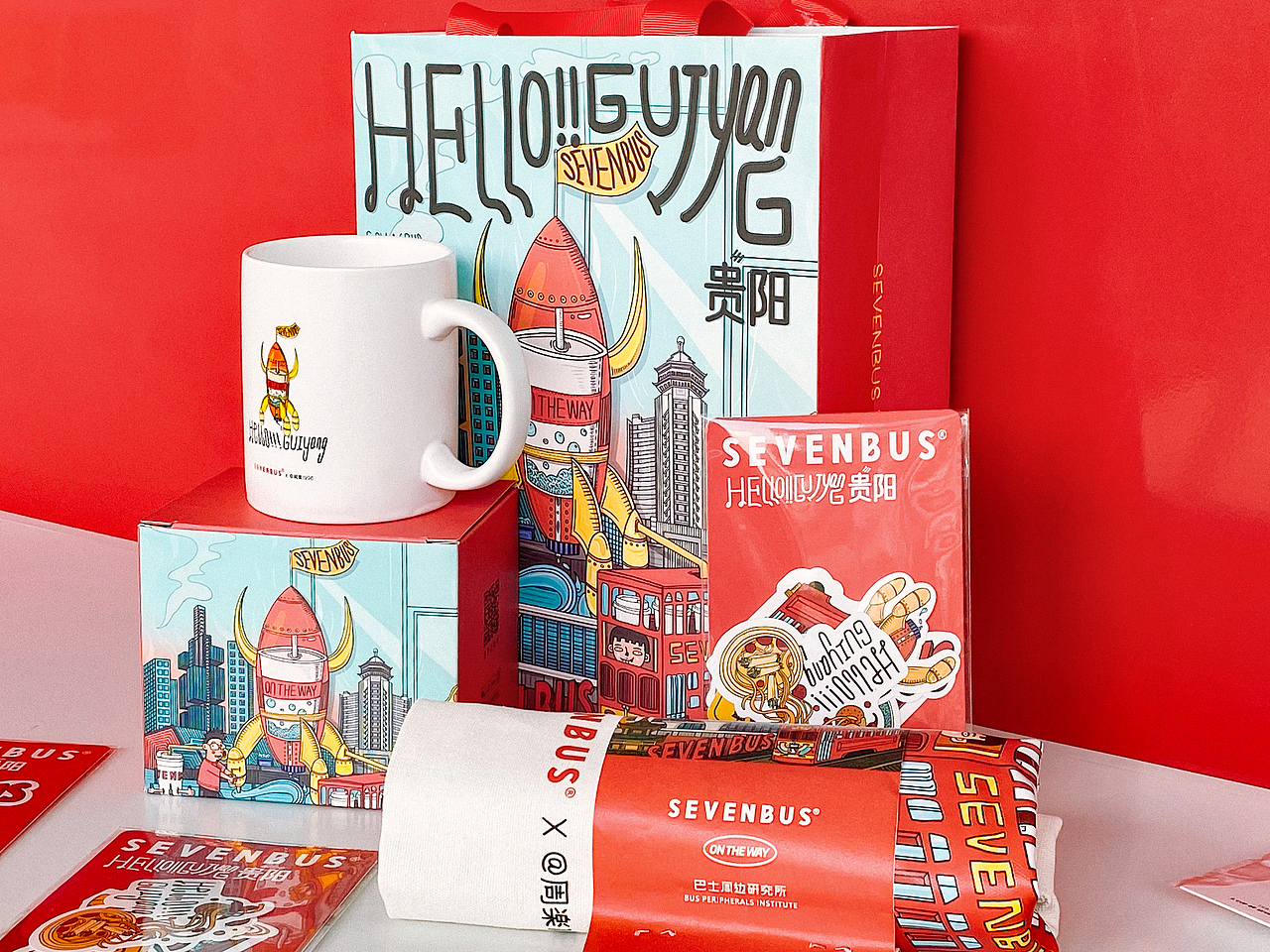 sevenbus城市贵阳（图ZMjUxNzYyNDY0） - 商业插画 - 站酷设计师周楽BE1124原创素材 - 站酷ZCOOL