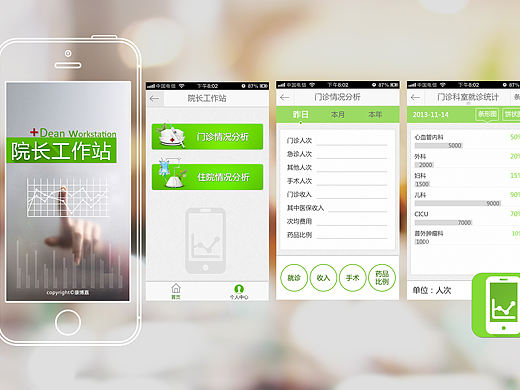 院长工作站（个人主页-ZNzQwMTY0NA==） - APP界面 - 站酷设计师葫小喵原创素材 - 站酷ZCOOL