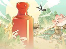 國(guó)風(fēng)酒類插畫(huà)