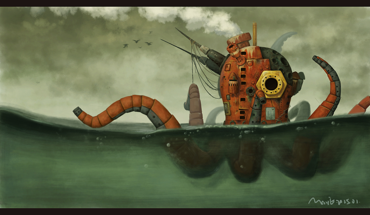 蒸汽世界原创插画