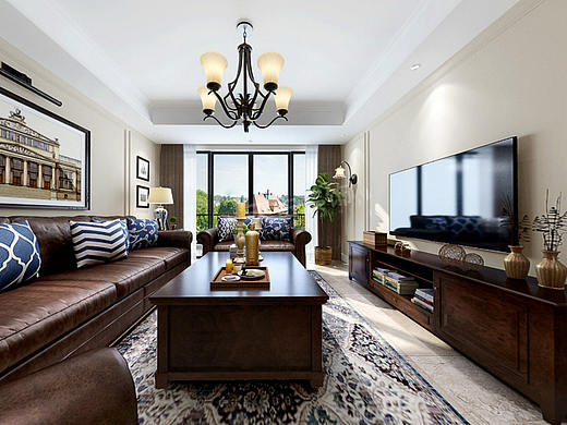 渝北首地江山赋叠拼别墅美式风格设计方案图纸品鉴