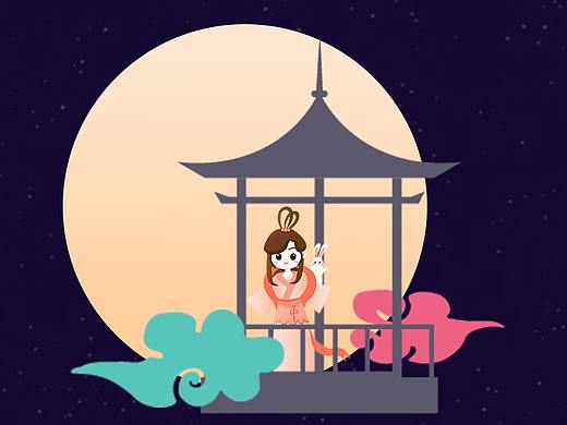 简单的中秋插画联系
