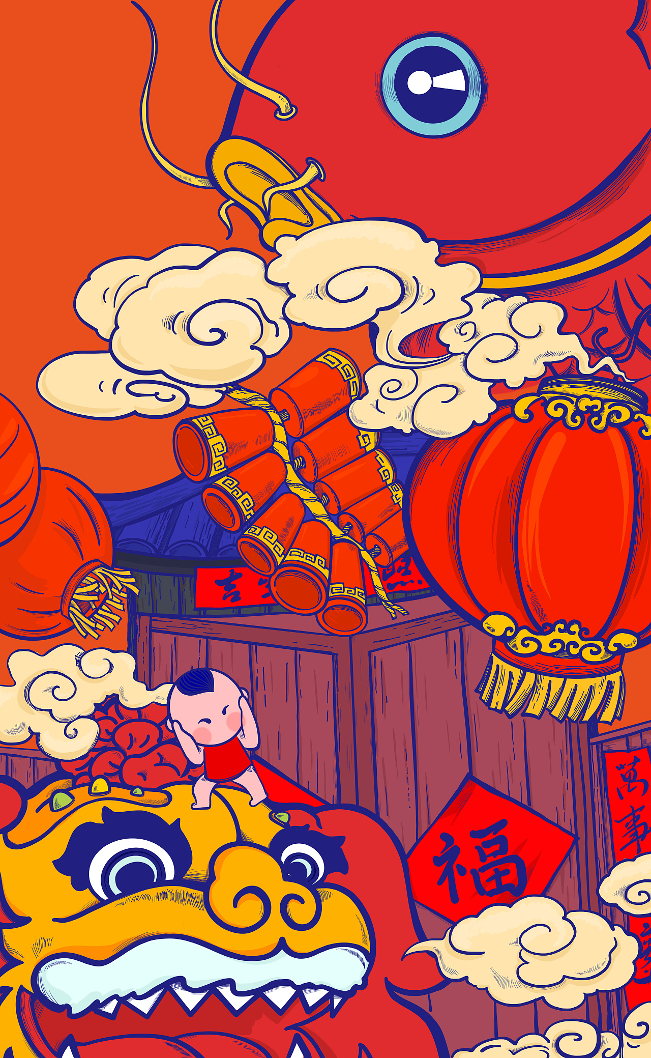 一组新式中国风古建筑插画|插画|商业插画|小披风R - 原创作品 - 站酷 (ZCOOL)