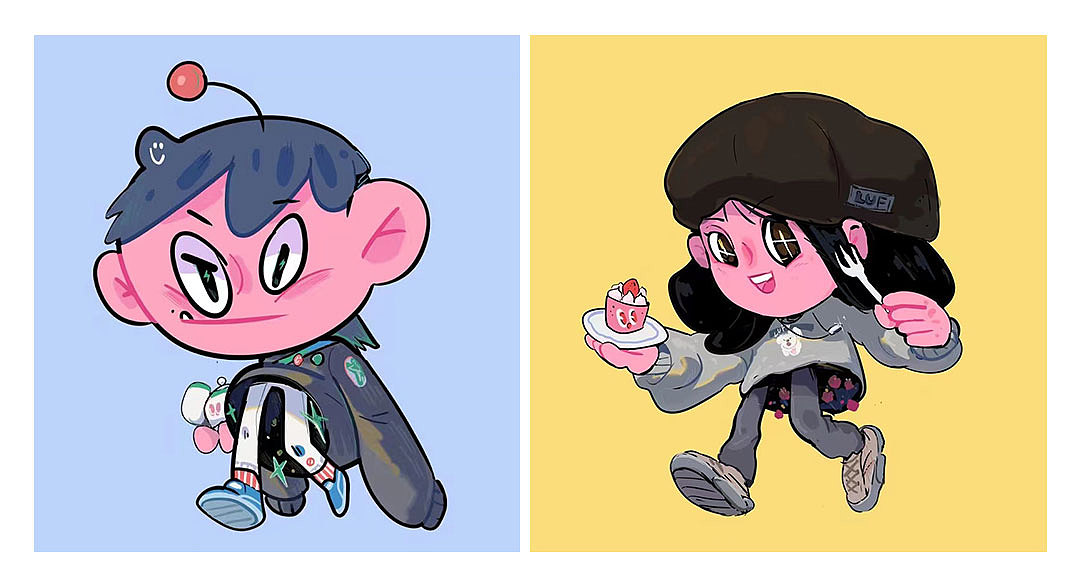 2022|TEAONE©“工作图>摸鱼”（图ZMjk0MjU3MjY4） - 新锐潮流插画 - 站酷设计师茶一GG原创素材 - 站酷ZCOOL