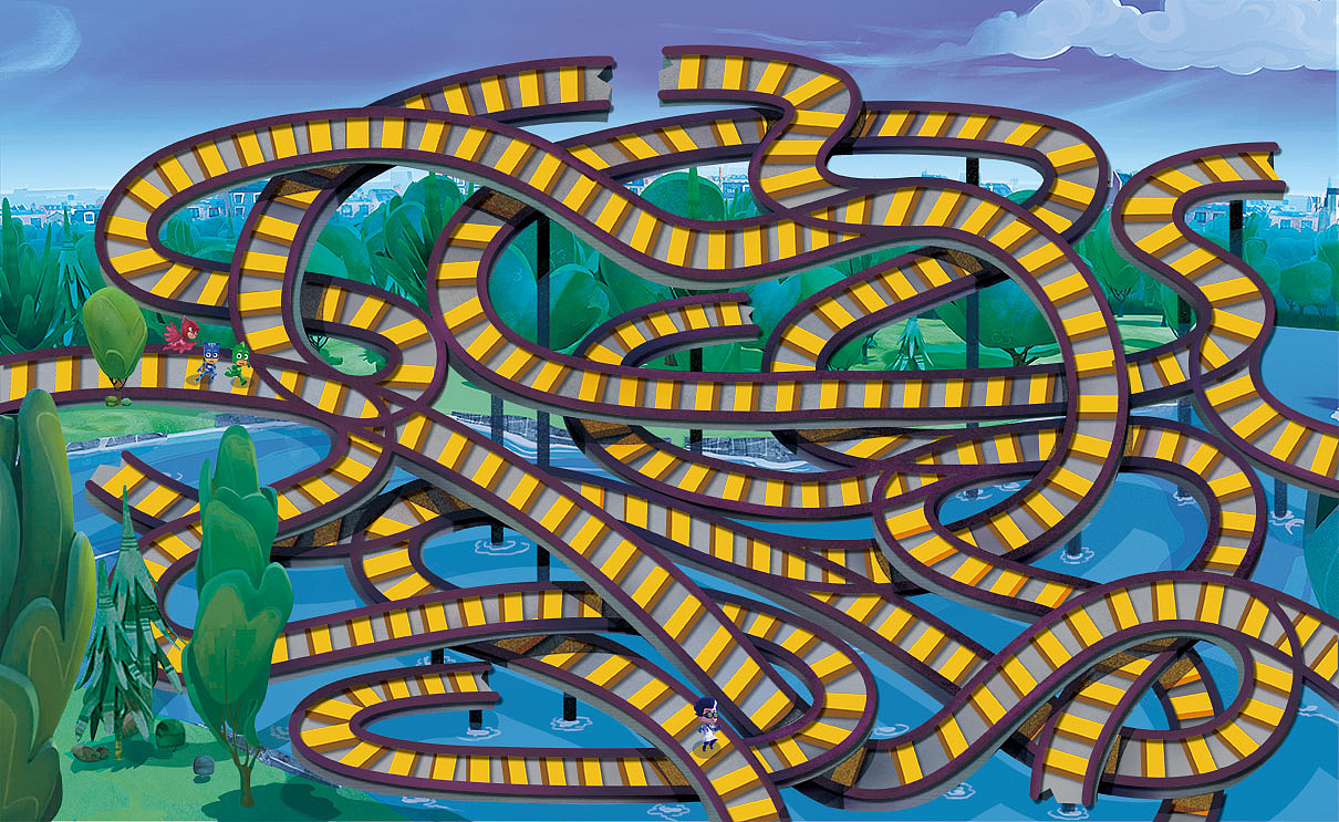 迷宫（图ZMjMzMzYwNzQ4） - 儿童插画 - 站酷设计师鲍小微原创素材 - 站酷ZCOOL