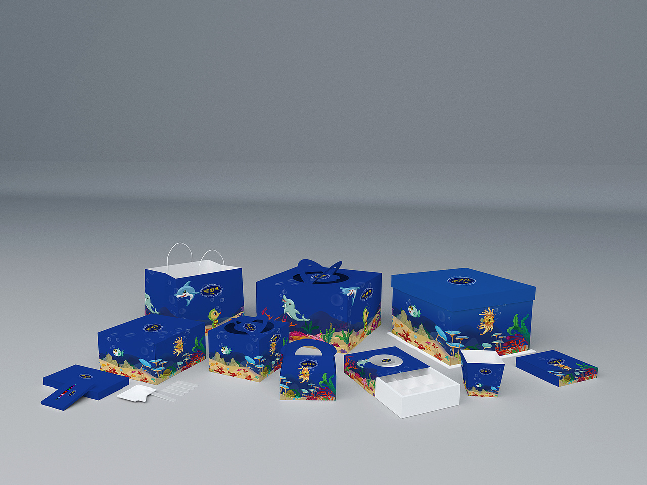 甜品儿童主题-海底世界系列