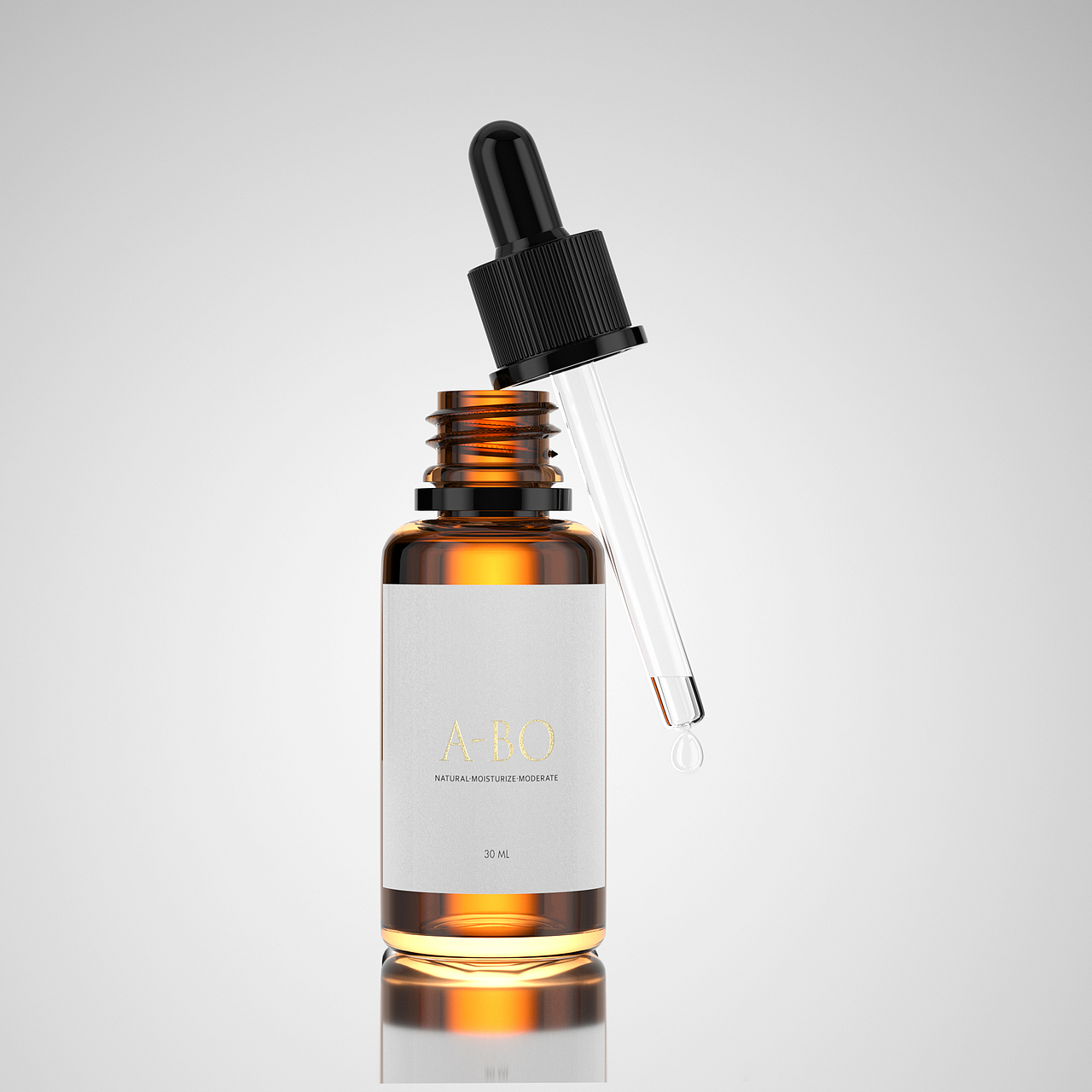 OC渲染白底图透明材质临摹