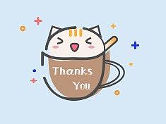 杯子猫mbe风格手机图标，壁纸图案