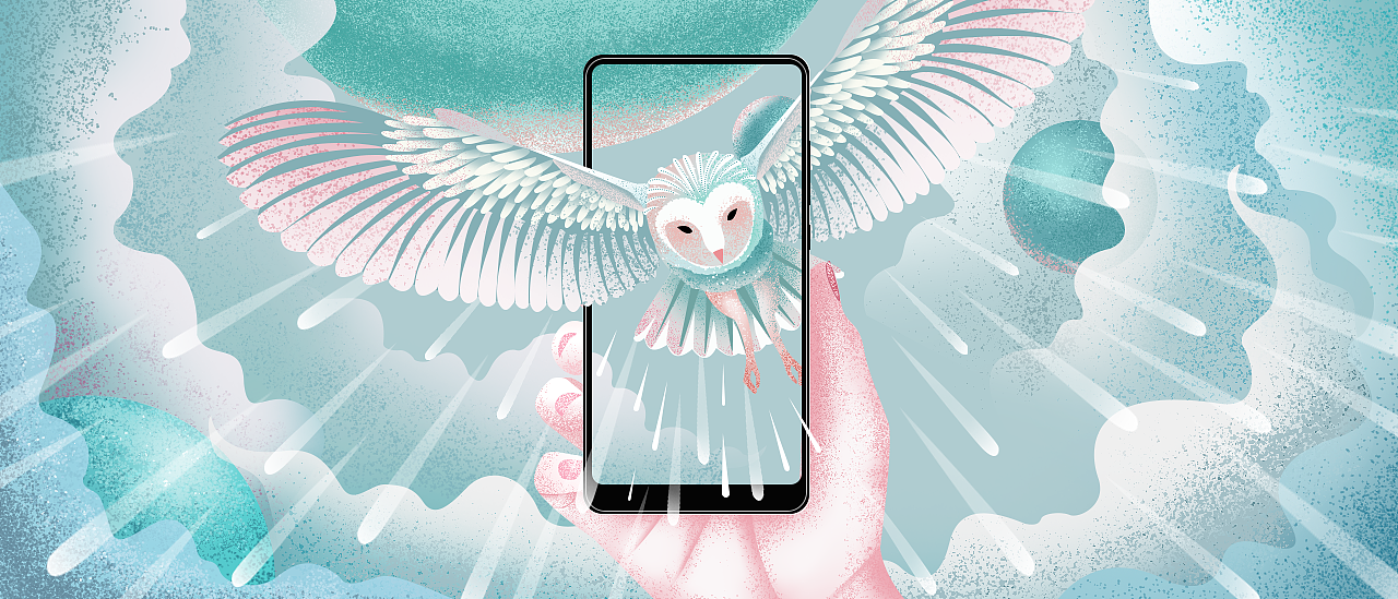 插画练习——清晨的猫头鹰（图ZMTQ4MjI2MzI0） - 创作习作 - 站酷设计师舍易sheyi原创素材 - 站酷ZCOOL