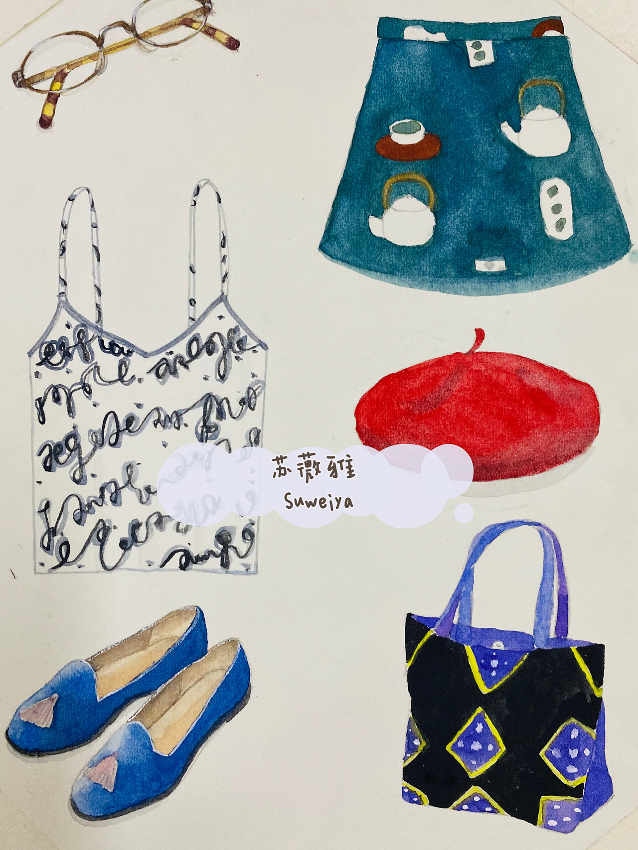 水彩小画（图ZMjA3ODg1NjQw） - 创作习作 - 站酷设计师苏薇雅原创素材 - 站酷ZCOOL